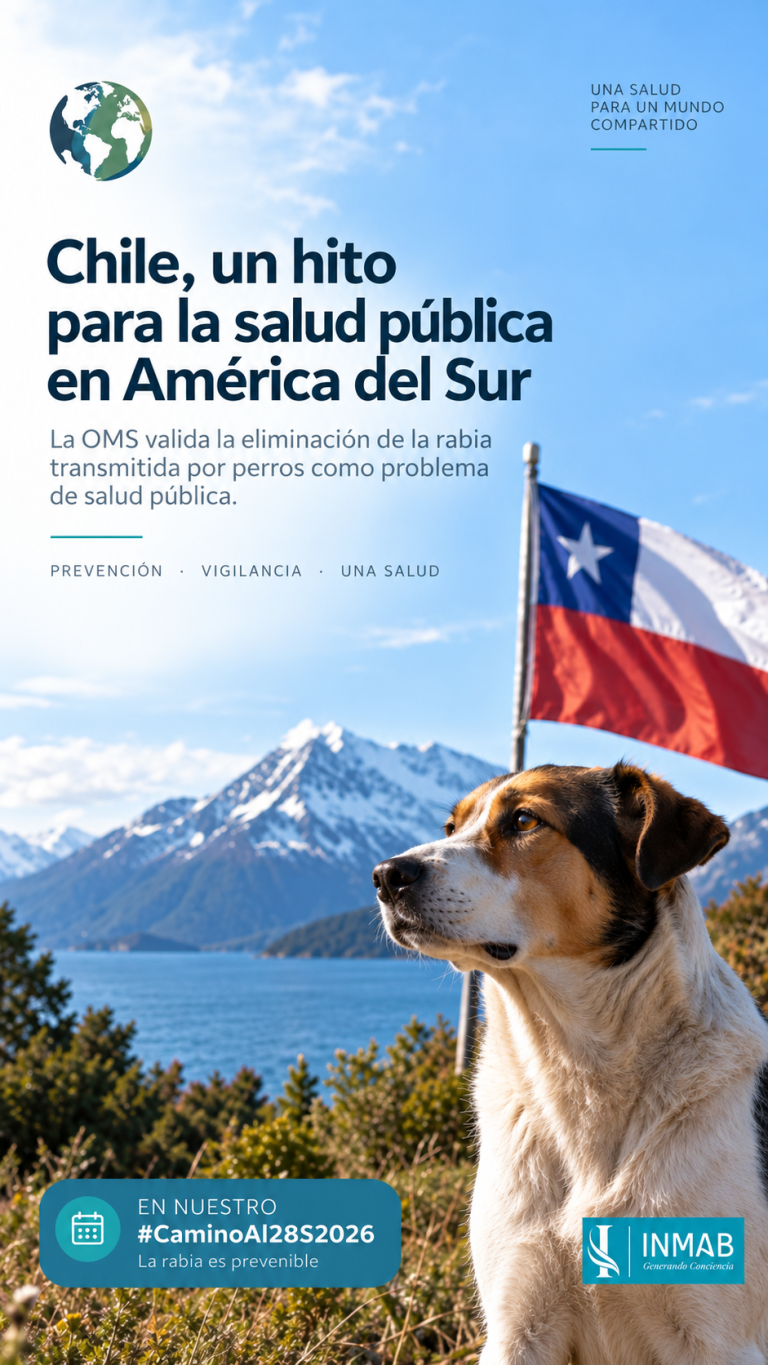 Chile elimina la rabia transmitida por perros | INMAB Chile, primer país de Sudamérica validado por la OMS por eliminar la rabia transmitida por perros como problema de salud pública.